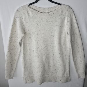 LOFT Speckled Confetti Knit Sweater Ivory Rainbow Fleck BirthdayCake Grandmacore
